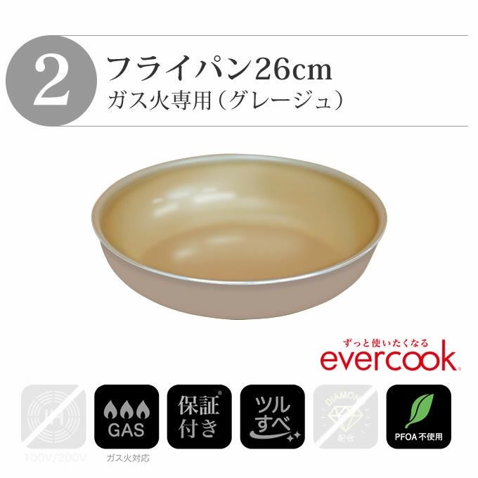 エクリティ限定セット 着脱式 evercook エバークック 選べる ガス火
