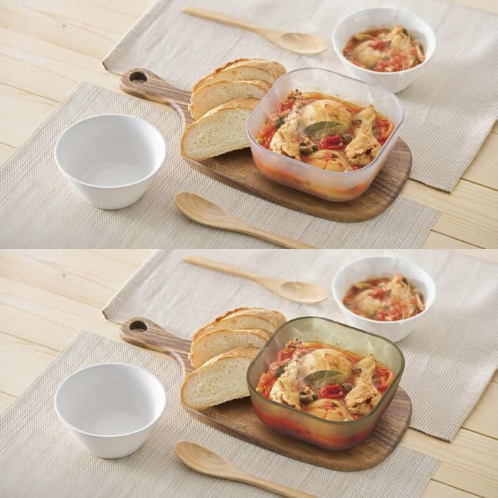 ガラス製電子レンジ調理器具スクエア型Mサイズ