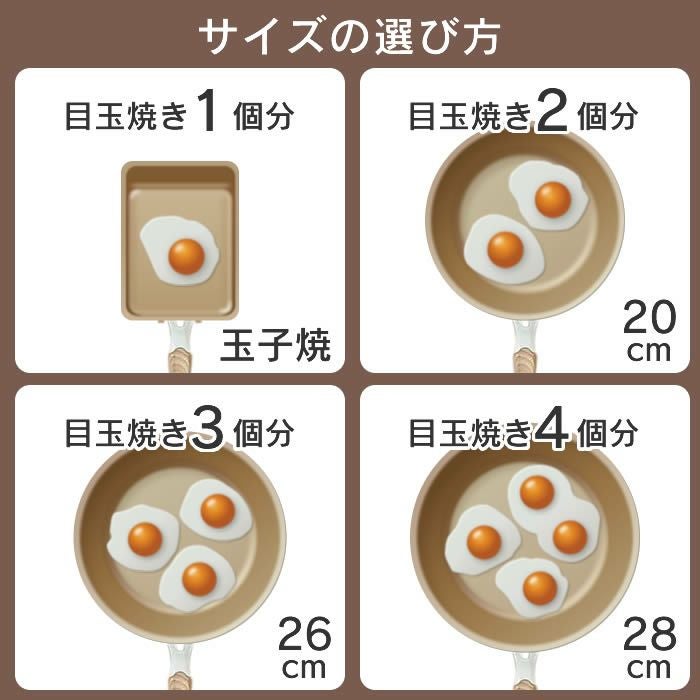 evercook エバークック IH対応 フライパン26cm エクリティ限定モデル アイボリー