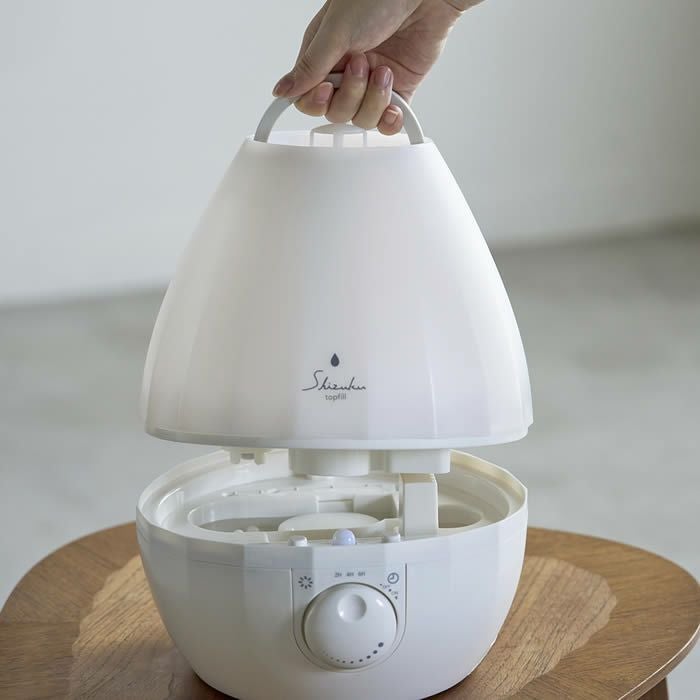 超音波式アロマ加湿器 SHZUKU Topfill しずく トップフィル ホワイト