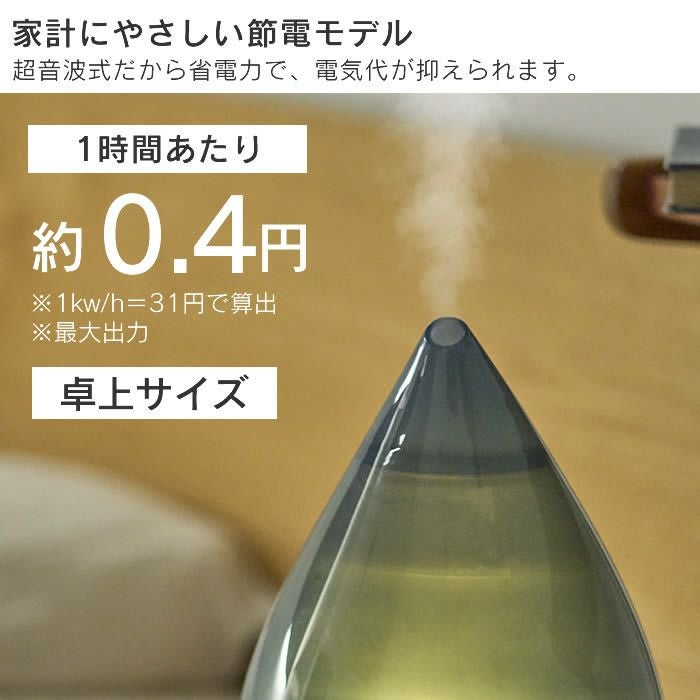 上部給水式超音波加湿器 SHZUKU Perfume しずく パフューム