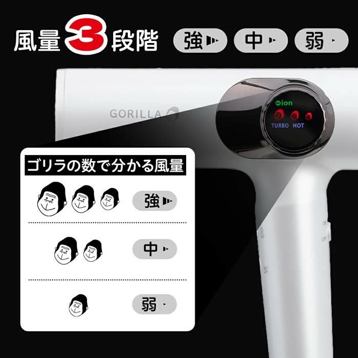 レビューで選べる特典】ゴリラのひとふき ハイパワーゴリラドライヤー