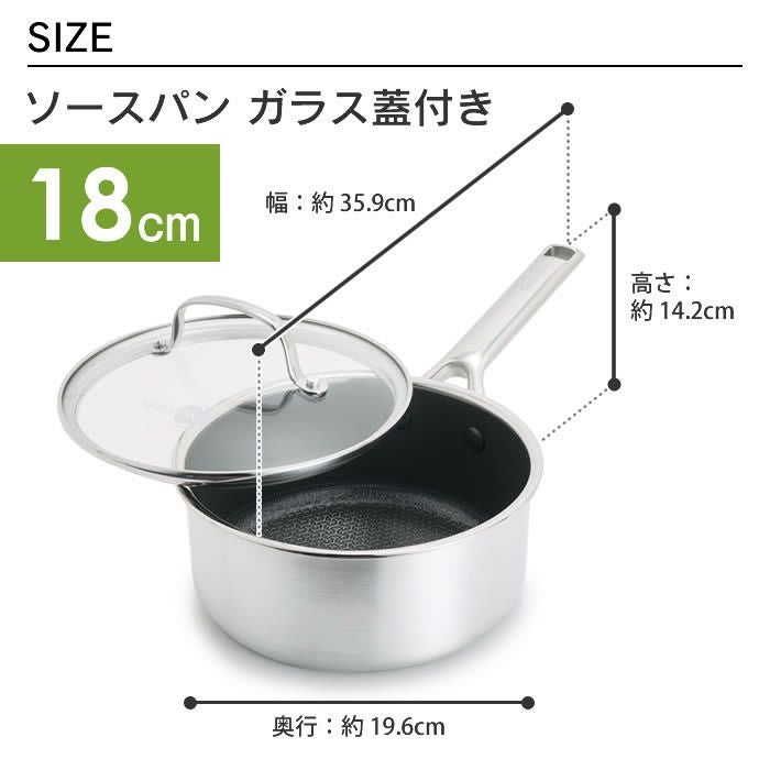 GREEN PAN エーペックス ソースパン 18cm
