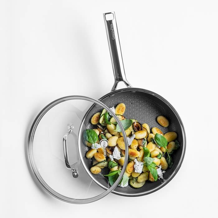 GREEN PAN エーペックス 深型フライパン 24cm ガラス蓋付き