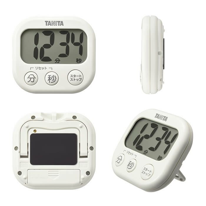 タニタ でか見え 抗菌でか見えタイマー アイボリー