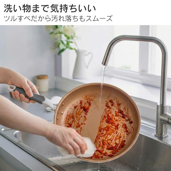 evercook エバークック ガス専用 軽量 フライパン 20cm 花柄グレー