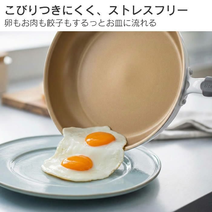 evercook エバークック ガス専用 軽量 フライパン 28cm 花柄グレー
