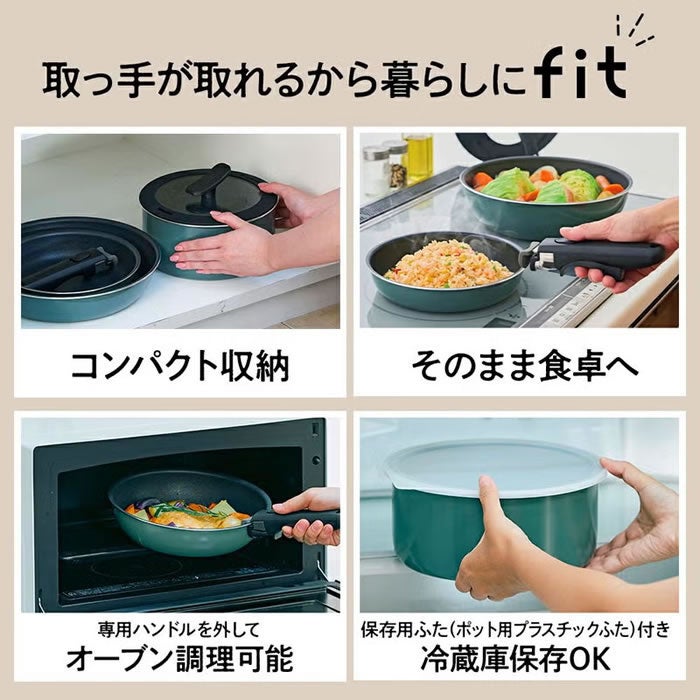 evercookfit GREEN エバークックフィット IH対応 6点セット グリーン