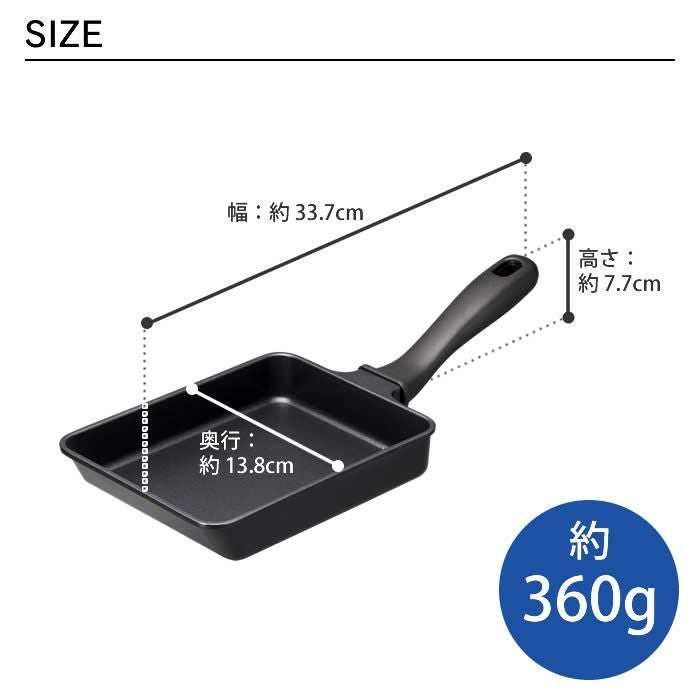 ゴリラのひとつまみ IH対応 玉子焼き13×18cm