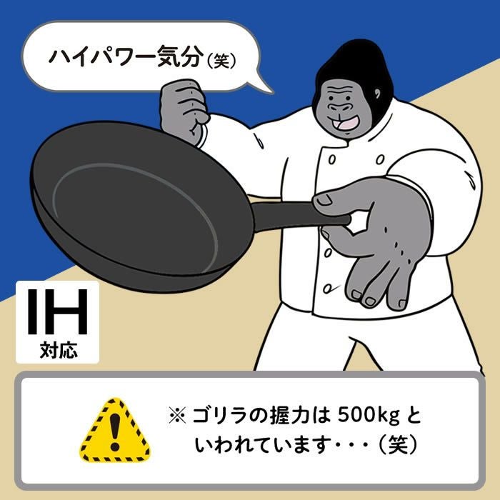 ゴリラのひとつまみ IH対応 フライパン20cm