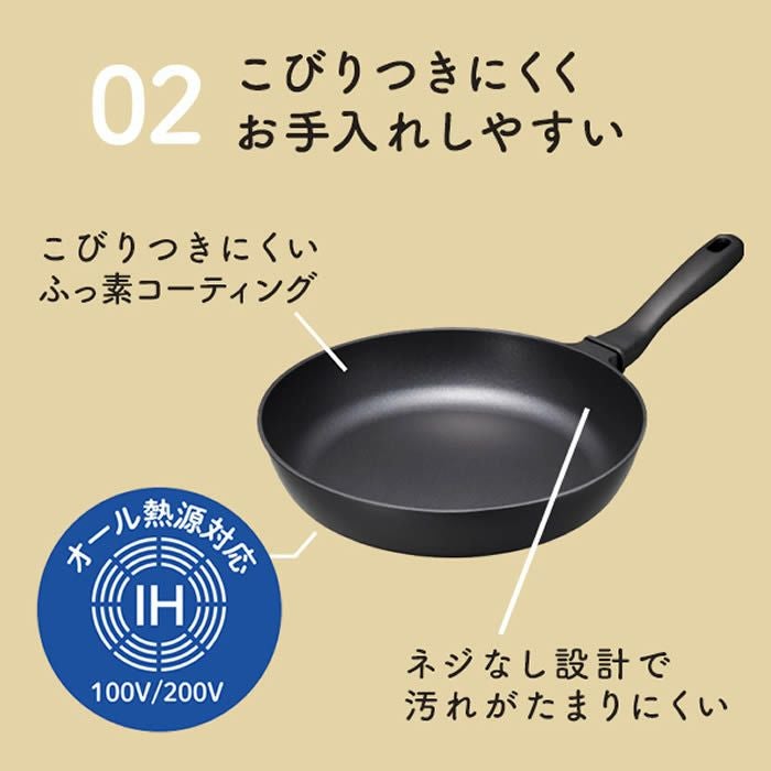 ゴリラのひとつまみ IH対応 深型フライパン28cm