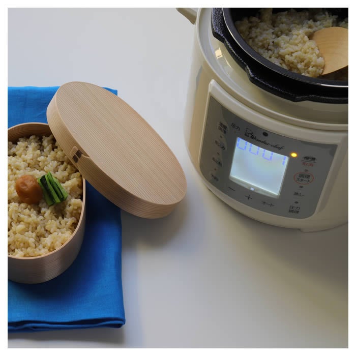 マイコン電気圧力鍋3.0L 楽ポン ヌージュ nooge 大きな液晶 バックライト 見やすい