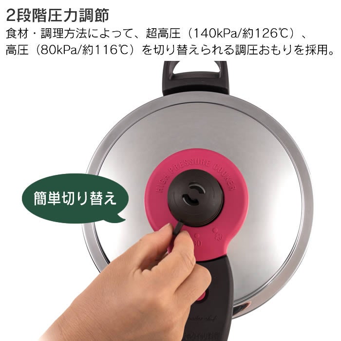 魔法のクイック料理 片手圧力鍋 3L