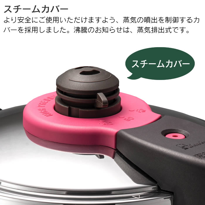 魔法のクイック料理 片手圧力鍋 3L