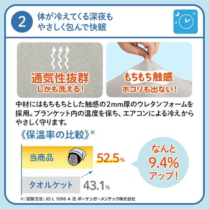 ゴリラのハグ夏 ハーフ ひんやりブランケット