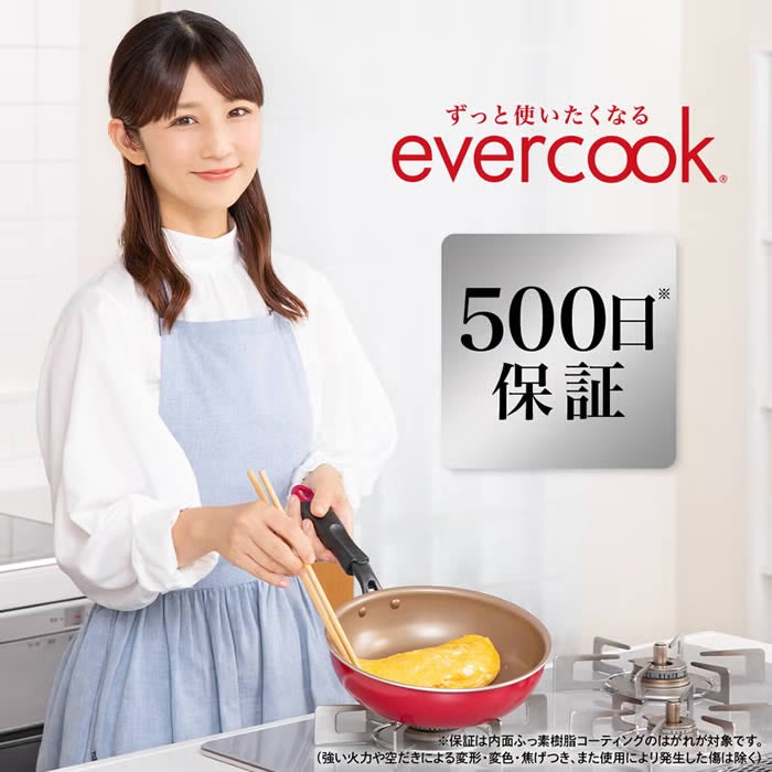 evercookfit エバークックフィット IH対応 フライパン26cm深型 ブラック