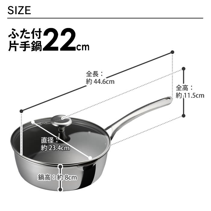CORELLE コレール IH対応 マルチパン22cm ガラスふた付き