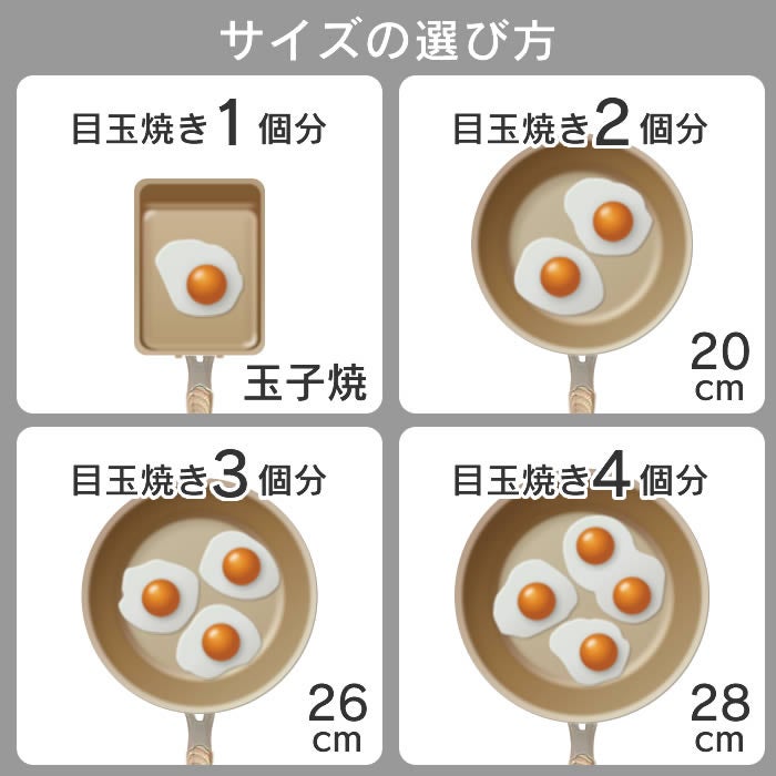 evercook エバークック fit 着脱式専用 ガス火専用 フライパン22cm グレージュ