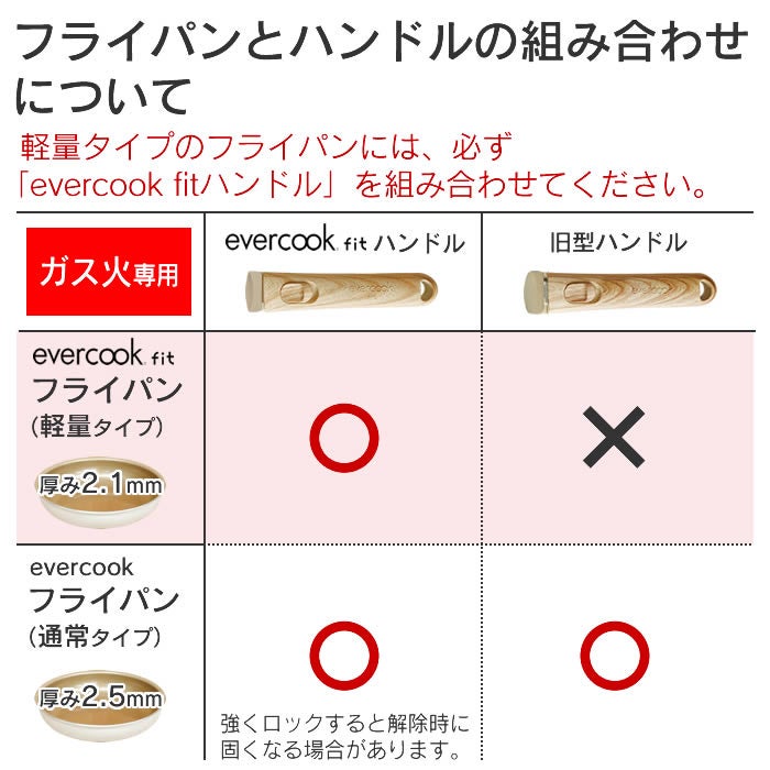 evercook エバークック fit 着脱式専用 ガス火専用 玉子焼13×19cm アイボリー