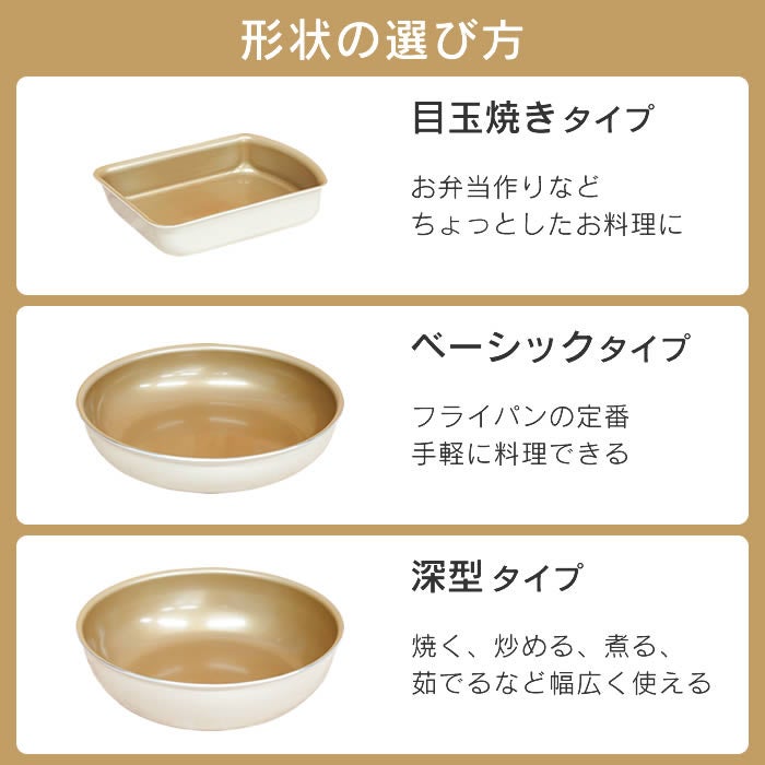 evercook エバークック fit 着脱式専用 ガス火専用 フライパン26cm アイボリー
